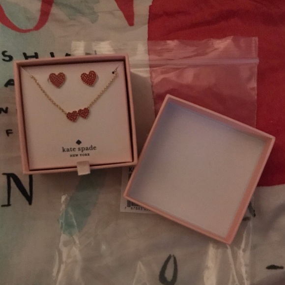 Kate Spade NWT Yours Truly Studs and Mini Pendant - Picture 5 of 9